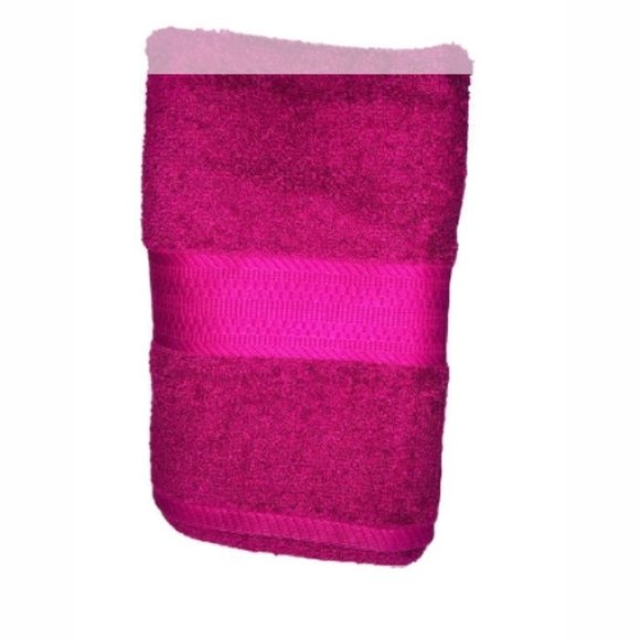 Raspberry Pink The Big One Solid Bath Towel - 30" x 54" - 100% Cotton - NEW - Picture 1 of 3